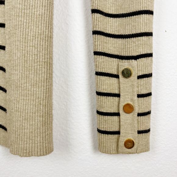 Cache Ribbed Stretch Cowl Neck Sweater Size Medium - Picture 3 of 10